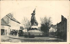 Chambery - the Monument of the Centenary of the meeting of Savoy of France CPA