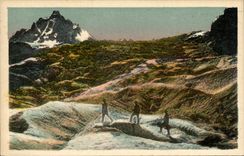 Chamonix - Mont Blanc - Traversee du Glacier des Bossons CPA 
