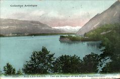 Aix les Bains - Lake of Le Bourget and the Alps From the Dauphine - CPA