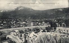 Grenoble - Gardens of the Dolphins - Sight on Moucherotte CPA