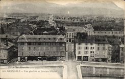 Grenoble - View and old Hospital CPA