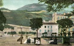 Grenoble - the Public garden - children CPA