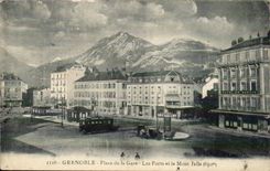 Grenoble - Place of the Station - Forts and the Jalla Mount - CPA