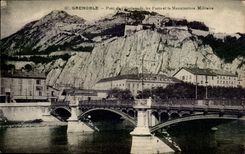 Grenoble - Bridge of the Esplanade - Forts and Military Handling CPA