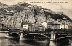 Grenoble - the Bridge of the Bastille and Fort Plane CPA
