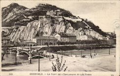 Grenoble - the Bridge of the Esplanade and Forts - CPA