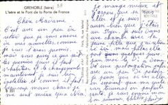 Grenoble - Isere and the Bridge of the Gate of France - CPA