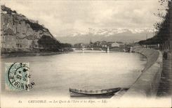 Grenoble CPA quays of Isere and the Alps