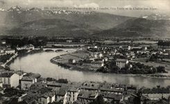Grenoble CPA Panorama of the mug the Green island and the alpine range