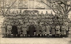 Real photo Isere 8th company Presentation with the flag December 22nd 1928 (militaria)