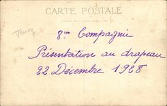 Real photo Isere 8th company Presentation with the flag December 22nd 1928 (militaria)