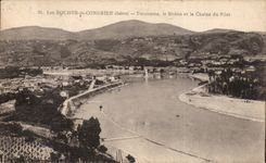 Rocks of Condrieu CPA Panorama the Rhone and the chain of Pilat