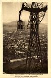 Dauphine CPA Grenoble the teleferic of the Bastille the passage of the pylon the town hall and the teleferic of Basti