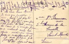 Through Standard Normandy CPA and old costumes a hammer (dance folklore costume)