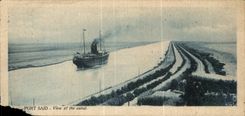 CPA Port SAid View of the Canal (Egypte Egypt)