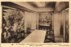 CPA Normandy Steamer of the Transatlantic General Company Dining room private (steamer)