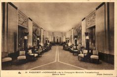 CPA Normandy Steamer of the General Company Transatlantic Gallery Living room (steamer)
