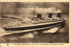 CPA Normandy Steamer of the Transatlantic General Company largest of the world (steamer)