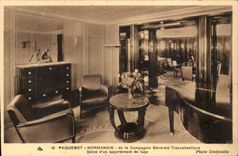 CPA Normandy Steamer of the General Company Transatlantic Living room of an apartment of luxury (steamer)