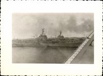 CPA Real photo Warship Gate planes Helicopters