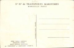 CPA Boat S gle of Maritime transport Marseilles Paris Provence and Brittany