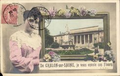 Trawl-net on the Saone - I Send these Flowers to You - Souvenir - CPA