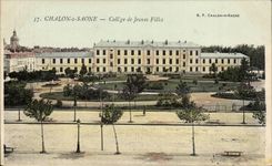 Trawl-net on the Saone - College of Young girls - CPA