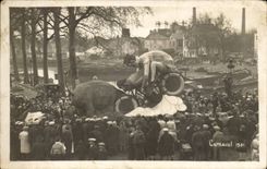 Real photo - Trawl-nets on the Saone - Carnival CArnival 1931 - CPA TOP