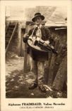 Chinon castle - Alphonse Fraimbaud - Morvandiau Hurdy-gurdyist - music - intrument - CPA TOP of Nievre