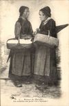 CPA Folklore Costume Return of the market the poultry is for rin it tannee (Nievre)