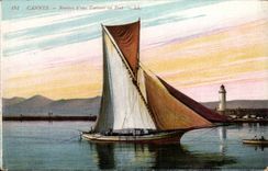 Cannes - Re-entry of Torlane in Purte - headlight - lighthouse - CPA