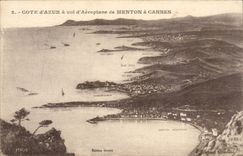 Dimension Azure has flight of Airplane of Menton has Cannes - CPA