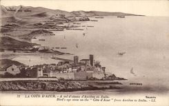 The Dimension of Azure - as the crow flies of Antibes in Italy CPA