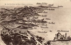 The Dimension of Azure of Nice in Italy - as the crow flies CPA