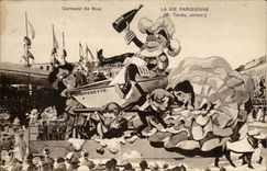 Nice - Carnival of Nice - Parisian life - wine - wine - humor - CPA