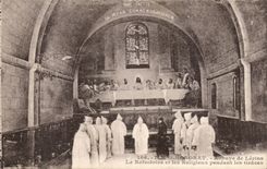 Insel-Str Honorat - die Abtei von Lerins - das Refektorium und die religeuses eine wahrend der Umgangsformen - CPA