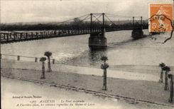 Ancenis - the Suspended bridge - the Slopes Vineyards of Maine and Noire - CPA