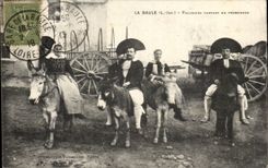 La Baule on Sea CPA Paludiers leaving in walk (ass donkey)