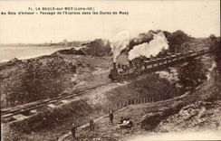 La Baule on Sea CPA With the wood of mour Passage of the express train in the dunes of Mazy (train)