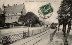 Nantes CPA Quay of the Maillard Port close the castle (train)