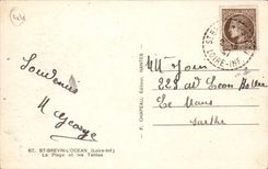 Saint Brevin die Ozean MODERNE KARTE der Strand und die Zelte