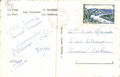 Pornichet MODERN CARD the beach turrets the embankment the port rocks