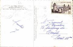 Pouliguen MODERN CARD Sailing leaving the port