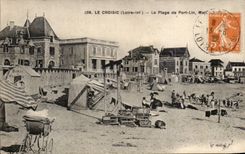 Croisic CPA the beach of Port Flax (cage has lobsters)