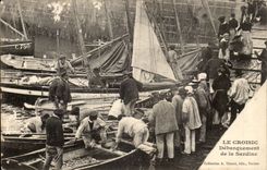 Croisic CPA Unloading of sardine (sinned sinning) TOP