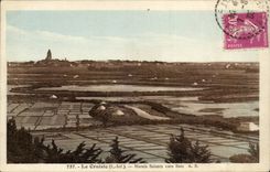 Croisic CPA salt-water Marshes towards Batz