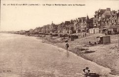 La Baule CPA the beach has high tide towards Pouliguen