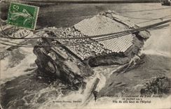 Nantes CPA Ecroulement of the bridge Curses Pile July 16th 1913 Quai dimension of the hospital