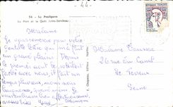 Pouliguen MODERN CARD the port and the quay Jules Sandeau