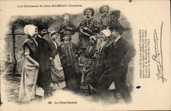 CPA illustrated songs of Jean Branch the charibaude (folklore caps costume)